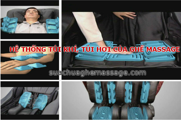 Túi khí ghế massage tại sao không bóp mạnh như lúc mới