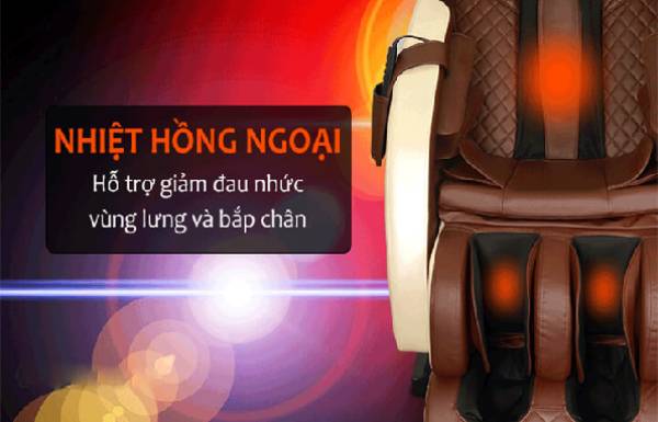 Lợi ích đèn hồng ngoại của ghế massage với người sử dụng