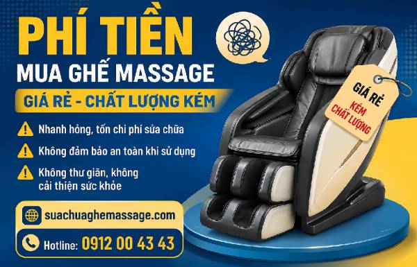 Phí tiền mua ghế massage giá rẻ chất lượng kém